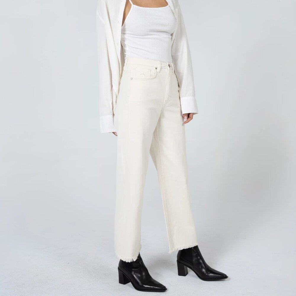 Unpublished Wide Leg Noemi Jeans in Cream